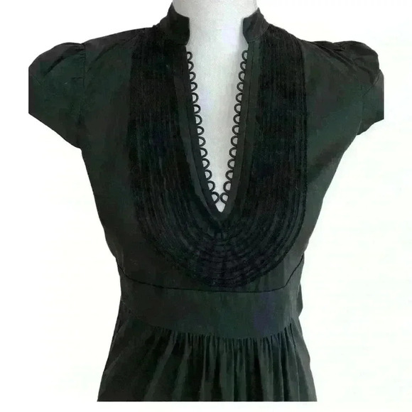 BCBGMaxaria Black A Line Cocktail Dress With Neckline Detail - Picture 2 of 5